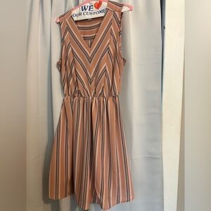 Monteau Striped Midi Dress